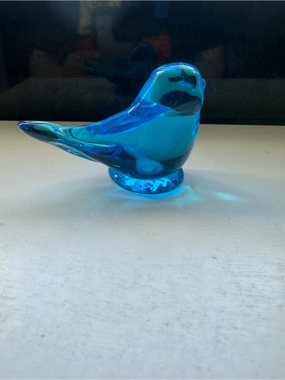 Vintage Handblown Signed Leo Ward 1989 Bluebird of Happiness Figurine